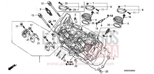 ZYLINDERKOPF (VORNE) VFR1200FDD de 2013